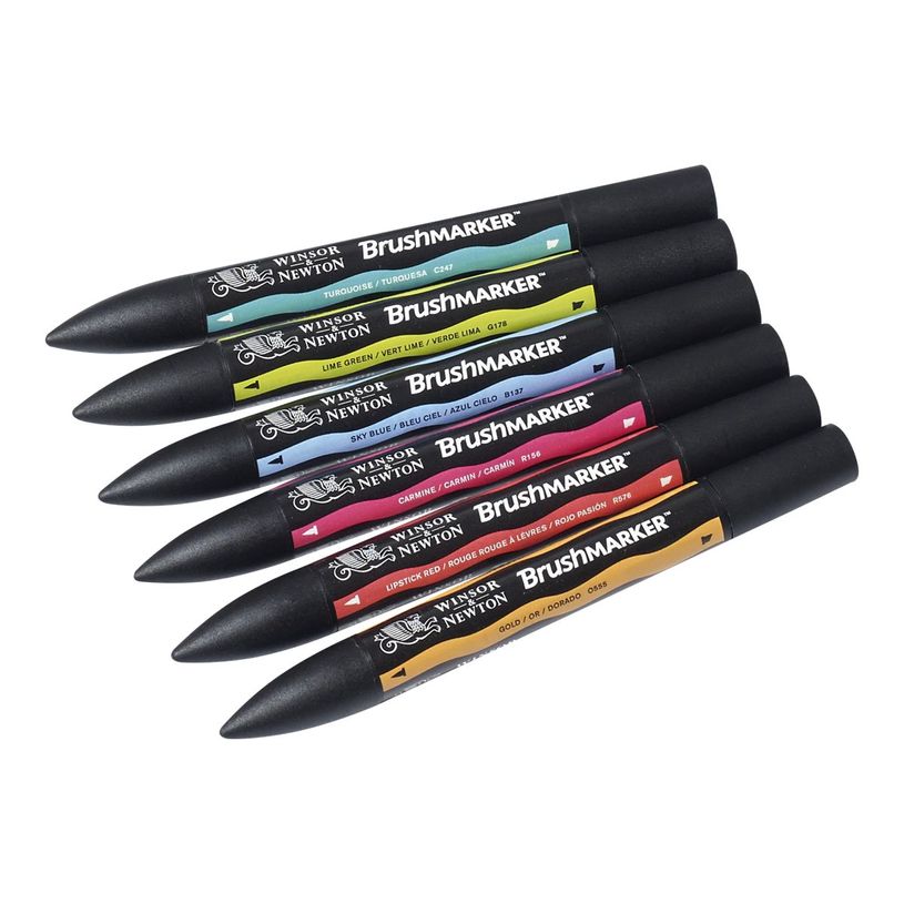884955070499-Promarker Brush - Pack de 6 stylos pinceaux et marqueurs - mid-ton-P_79432721_4-1