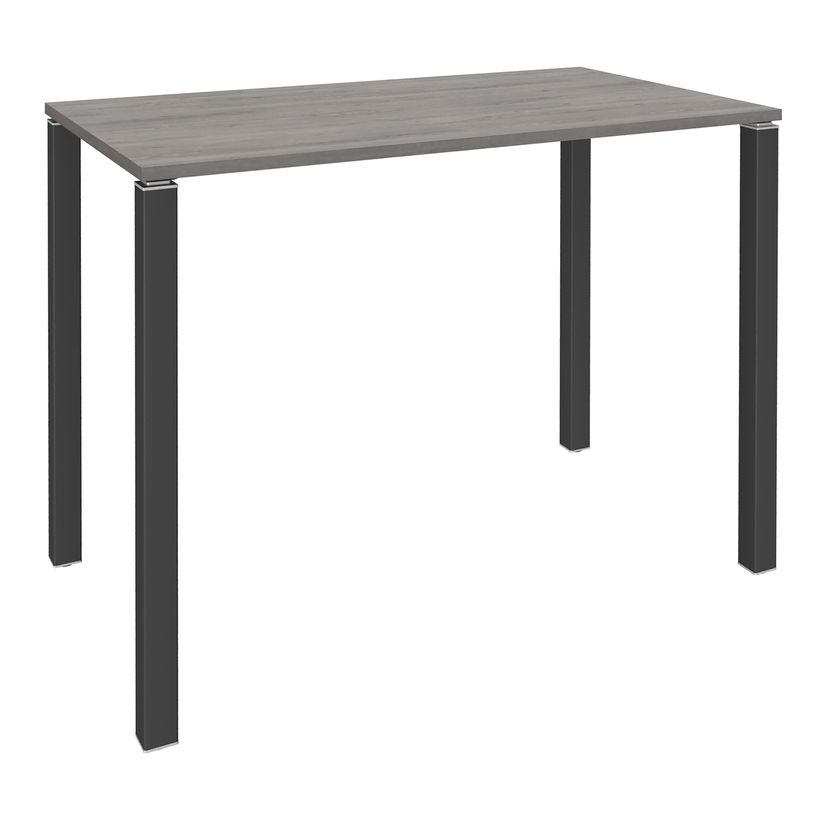 3253310165960-Table Lounge - L120xH105xP60 cm - 4 Pieds carbone - plateau imitation chêne gris-P_79432790_1-0