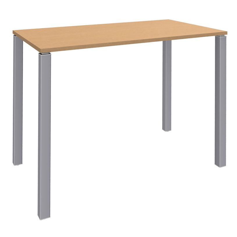 3253310165984-Table Lounge - L140xH105xP60 cm - 4 Pieds alu - plateau imitation hêtre-P_79432792_1-0