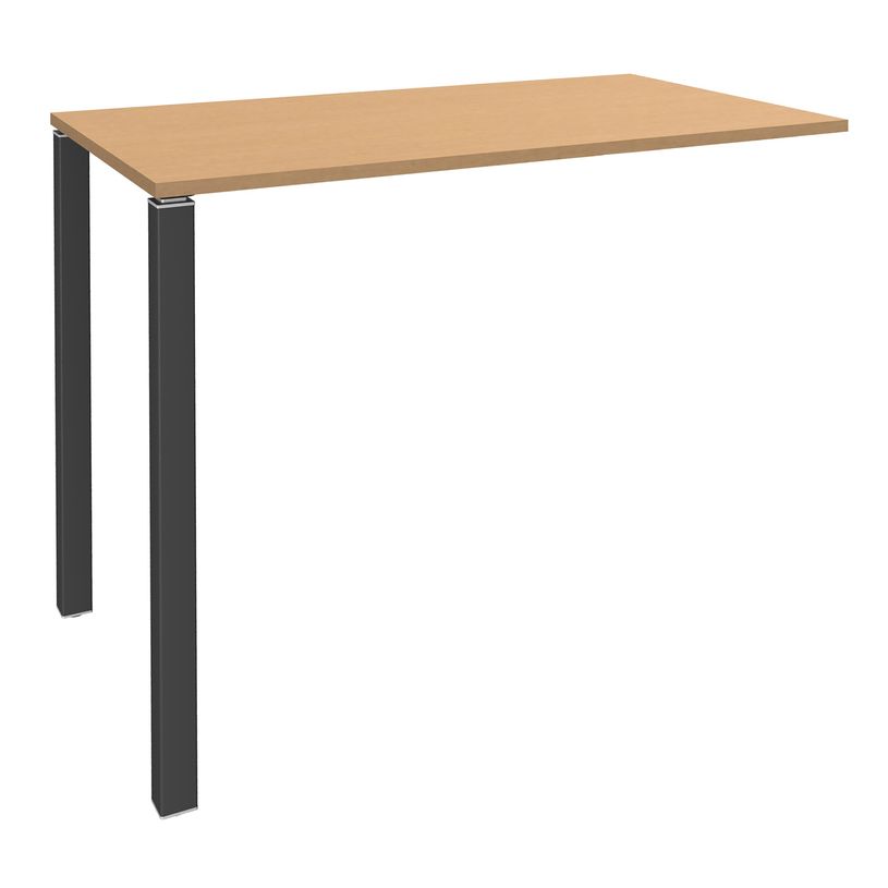 3253310166103-Table Lounge - L120xH105xP60 cm - 2 Pieds carbone - plateau imitation hêtre-P_79432804_1-0