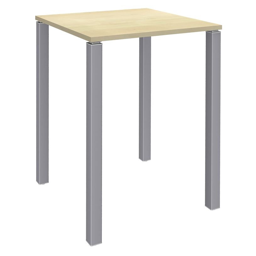 3253310166325-Table Lounge - L80xH105xP80 cm - 4 Pieds alu - plateau imitation érable-P_79432826_1-0