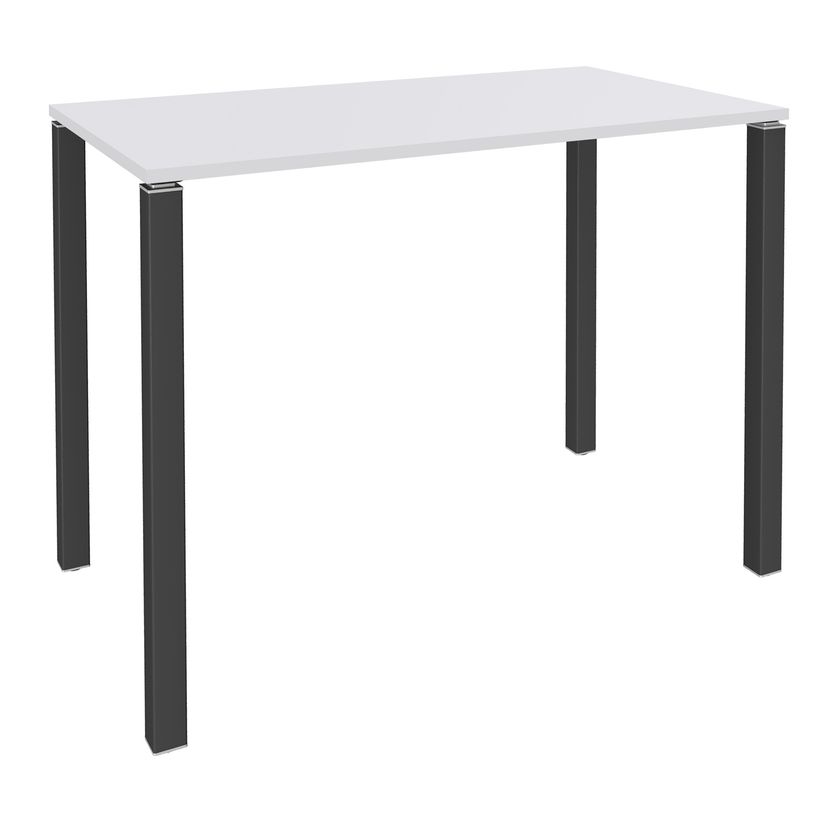 3253310166455-Table Lounge - L120xH105xP80 cm - 4 Pieds carbone - plateau blanc perle-P_79432839_1-0