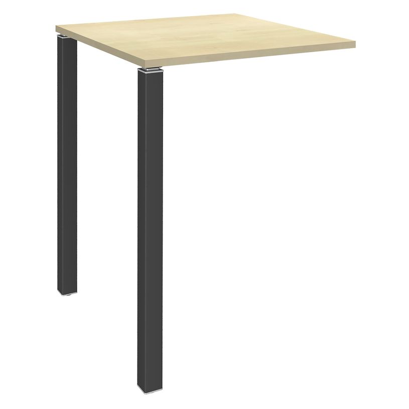3253310166639-Table Lounge - L80xH105xP80 cm - 2 pieds carbonne - plateau imitation érable-P_79432857_1-0