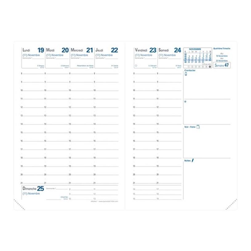 3371010413843-Clover - Agenda de poche 1 semaine sur 2 pages - 10 x 15 cm - rose - Quo Vadis-P_79432914_1-1