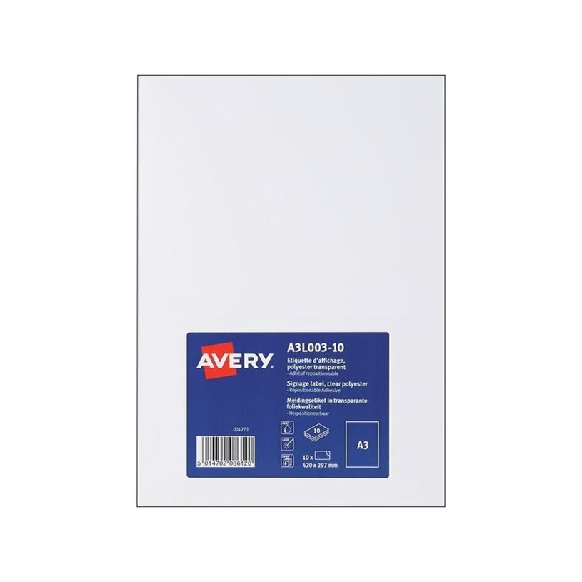 5014702086106-Avery - 10 Étiquettes amovibles blanc brillant - A3 - réf A3L002-10-P_79432933_1-0