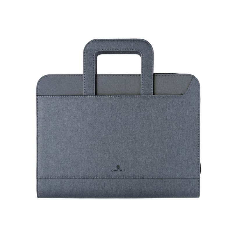 3108724254536-Oberthur Phoenix - Conférencier A4 zippé, à poignées retractables - gris-P_79433012_2-0