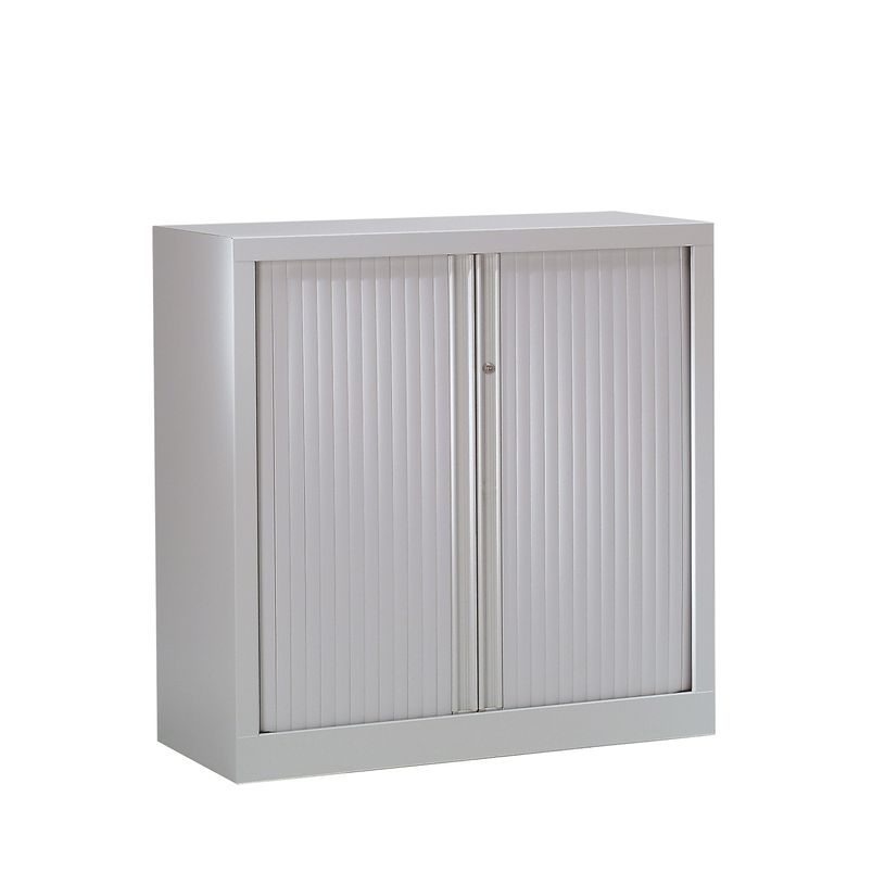 3219096914086-Armoire mi-haute monobloc à rideaux ETIC - 100 x 120 cm - aluminium-P_79433037_1-0