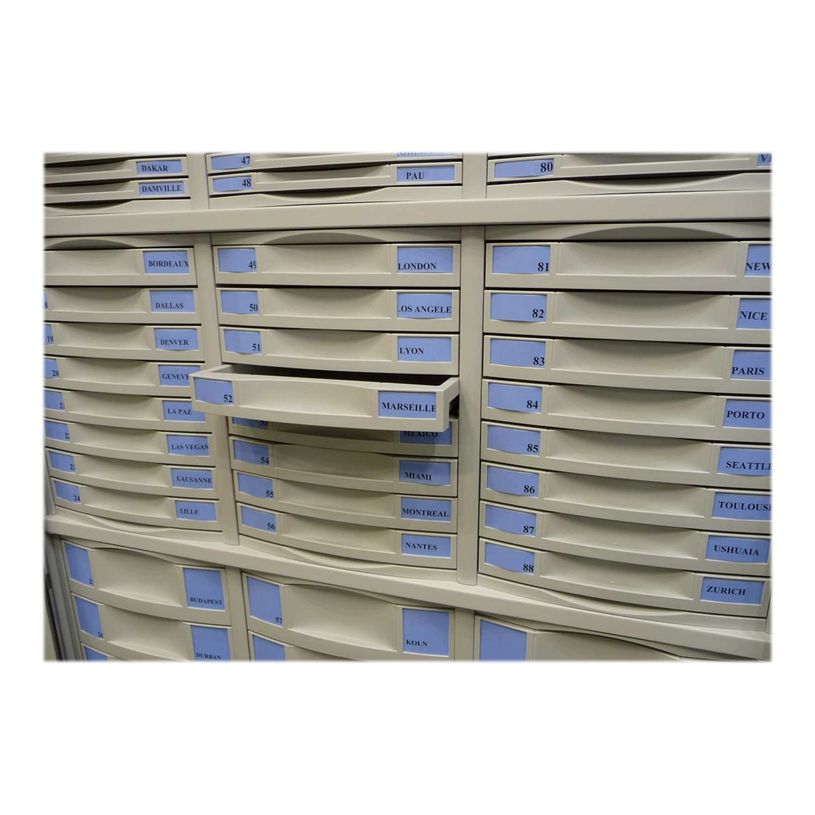 3219099811504-Module 8 tiroirs pour armoire à rideaux - hauteur 50 mm - gris-P_79433046_1-0