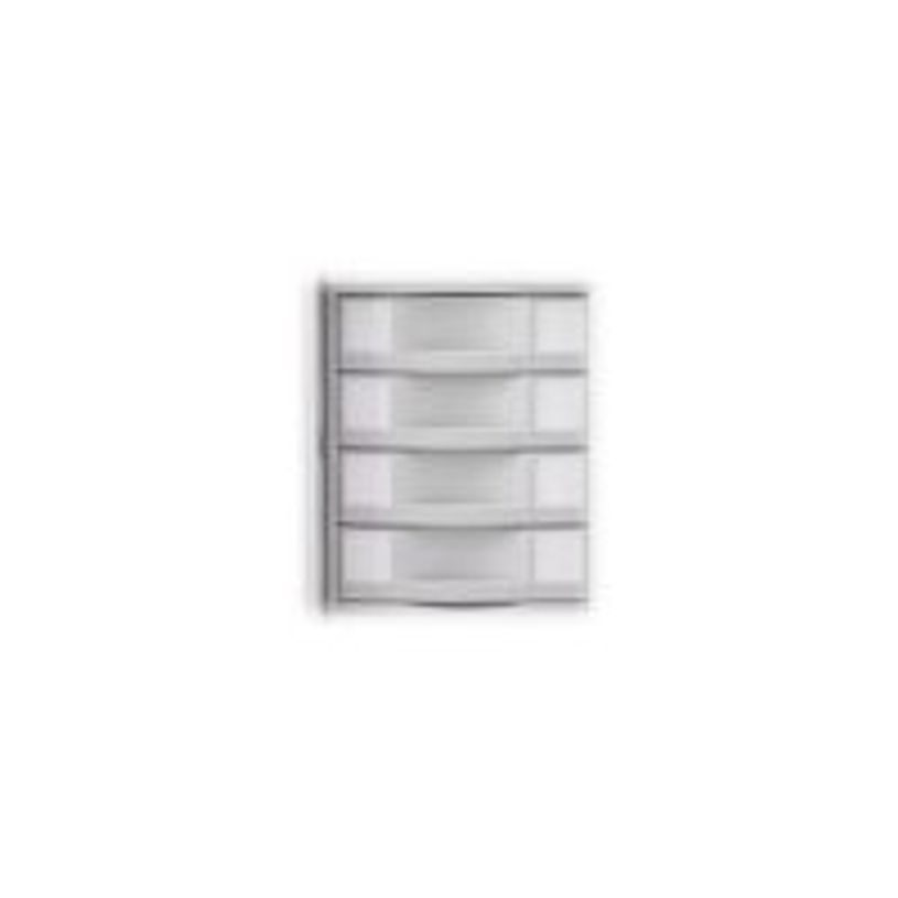 3219099811603-Module 4 tiroirs pour armoire à rideaux - hauteur 100 mm - gris-P_79433048_2-1