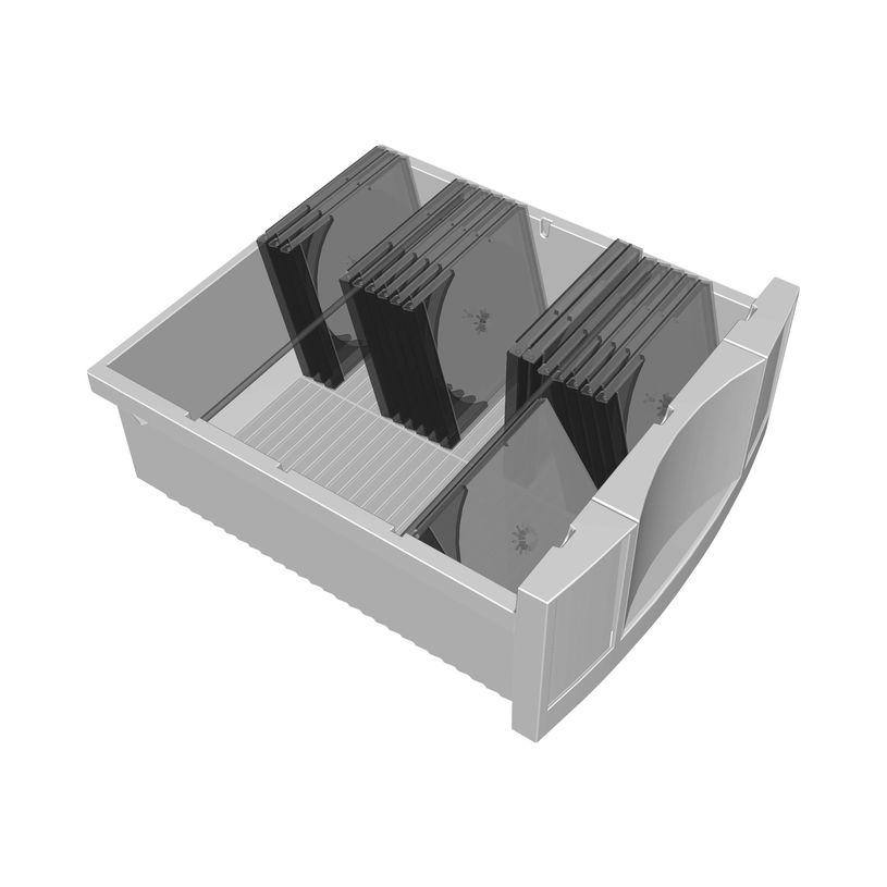 3219099811603-Module 4 tiroirs pour armoire à rideaux - hauteur 100 mm - gris-P_79433048_3-2