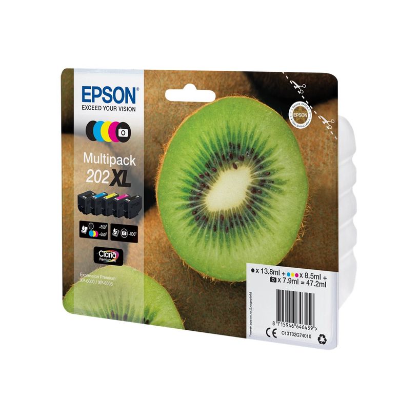 8715946646459-Epson 202XL Kiwi - pack de 5 - noir, noir photo, cyan, magenta, jaune - cartouche d'encre o-P_79433081_1-0