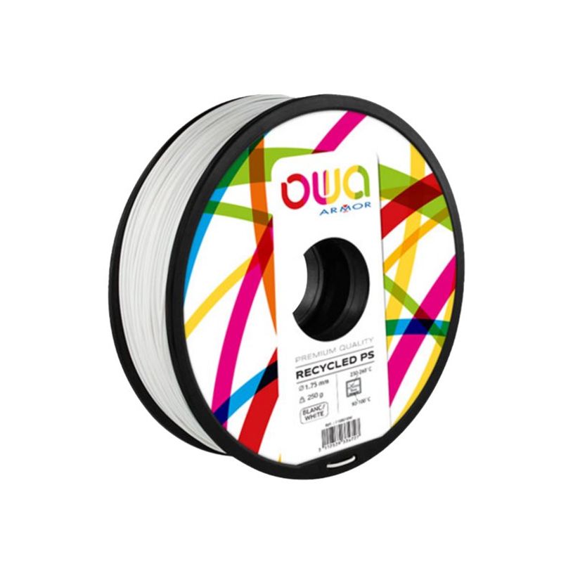 3112539713461-OWA - Filament 3D PS - blanc - Ø 1,75 mm - 250g-P_79433136_1-0