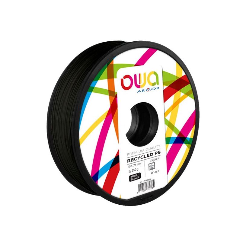 3112539713478-OWA - Filament 3D PS - noir - Ø 1,75 mm - 250g-P_79433137_1-0