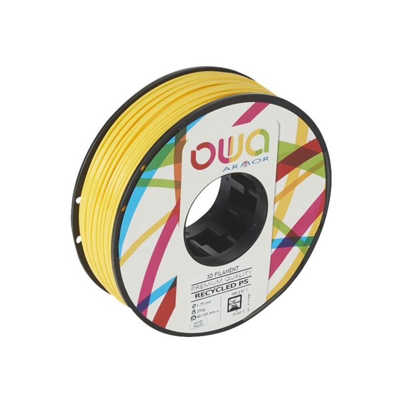 3112539713485-OWA Filament 3D PS - jaune - Ø 175 mm - 250G-P_79433138_1-0