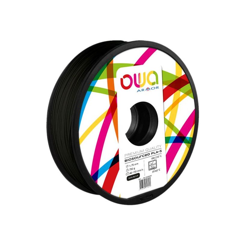 3112539713843-OWA - filament 3D PLA-S - noir - Ø 1,75 mm - 750g-P_79433155_1-0
