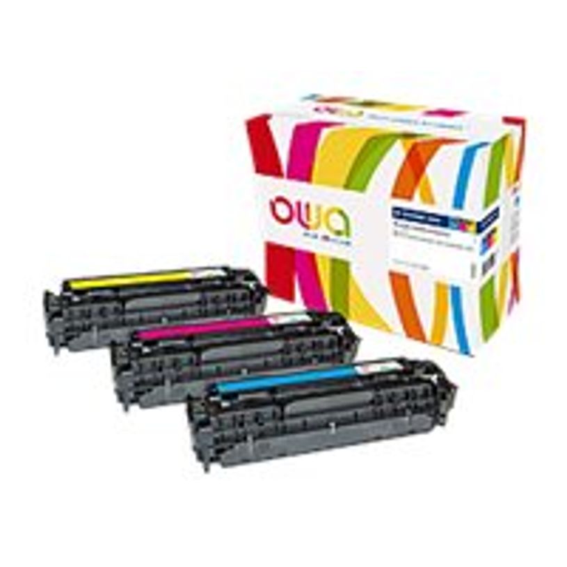 3112539722500-Cartouche laser remanufacturée HP 305A - pack de 3 - cyan, magenta, jaune - Owa-P_79433183_1-0