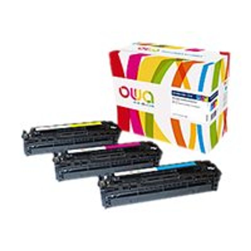 3112539722524-Cartouche laser remanufacturée HP 131A - pack de 3 - cyan, magenta, jaune - Owa-P_79433185_1-0