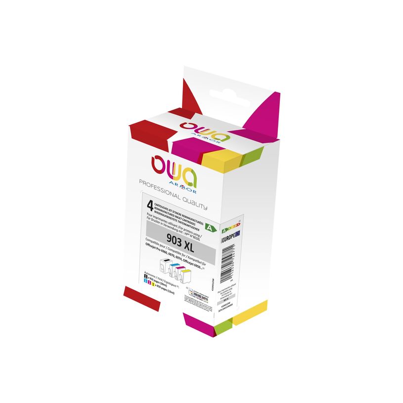 3112539724771-Cartouche remanufacturée HP 903XL - pack de 4 - noir, cyan, magenta, jaune - Owa-P_79433186_1-0