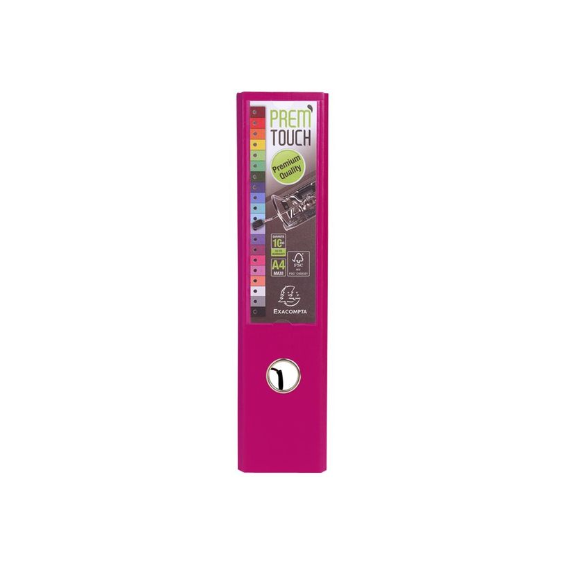 3130630533597-Exacompta Prem'Touch - Classeur à levier - Dos 80 mm - A4 Maxi - pour 715 feuilles - framb-P_79433248_1-3