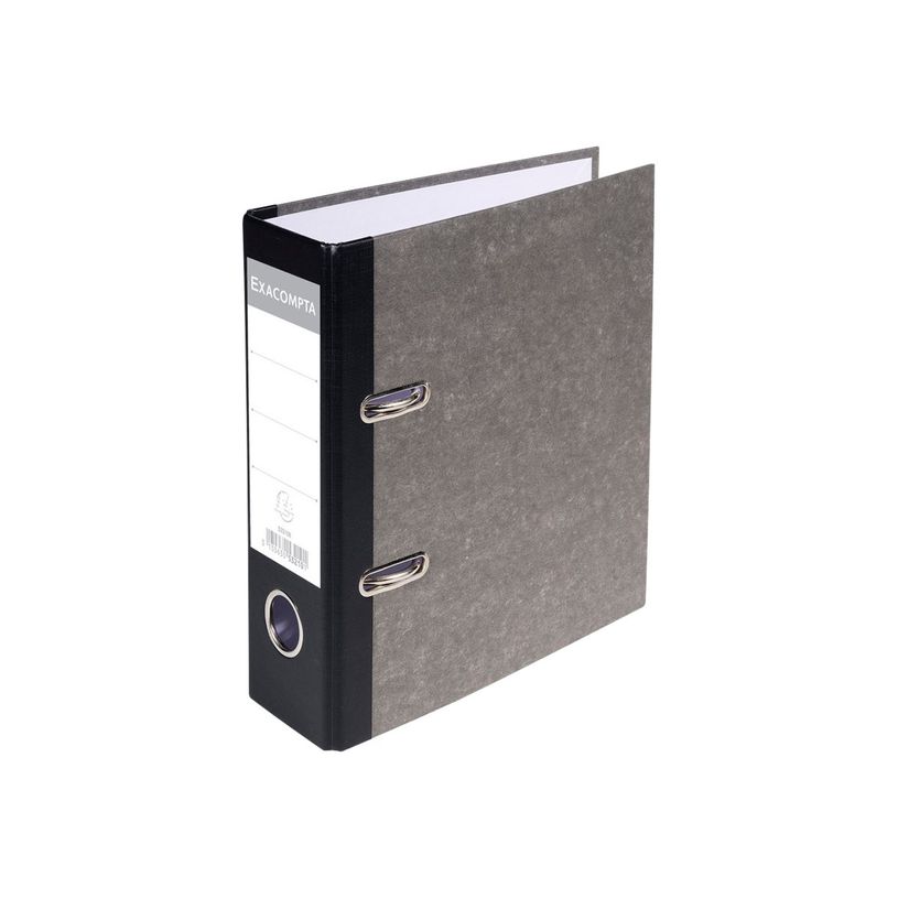 3130630537106-Exacompta - classeur à levier - pour A4 - capacité : 550 feuilles - Gris marbré-P_79433249_1-0