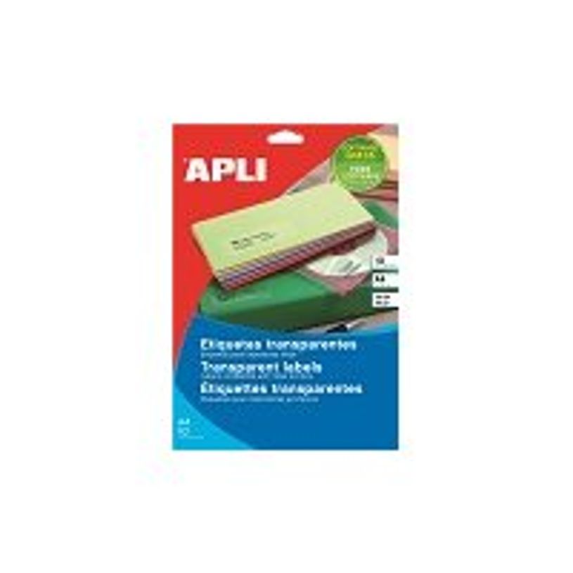 8410782129646-Apli Agipa - 40 Étiquettes adhésives transparentes - 105 x 148 mm - Impression jet d'encr-P_79433300_1-3