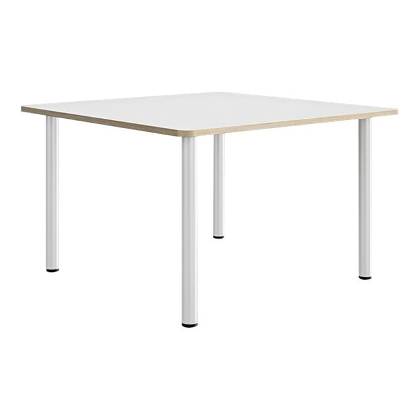 3483600857071-Table de réunion carrée ARTEFACT - 140 cm - Pieds tube - Orme-P_79433377_1-0