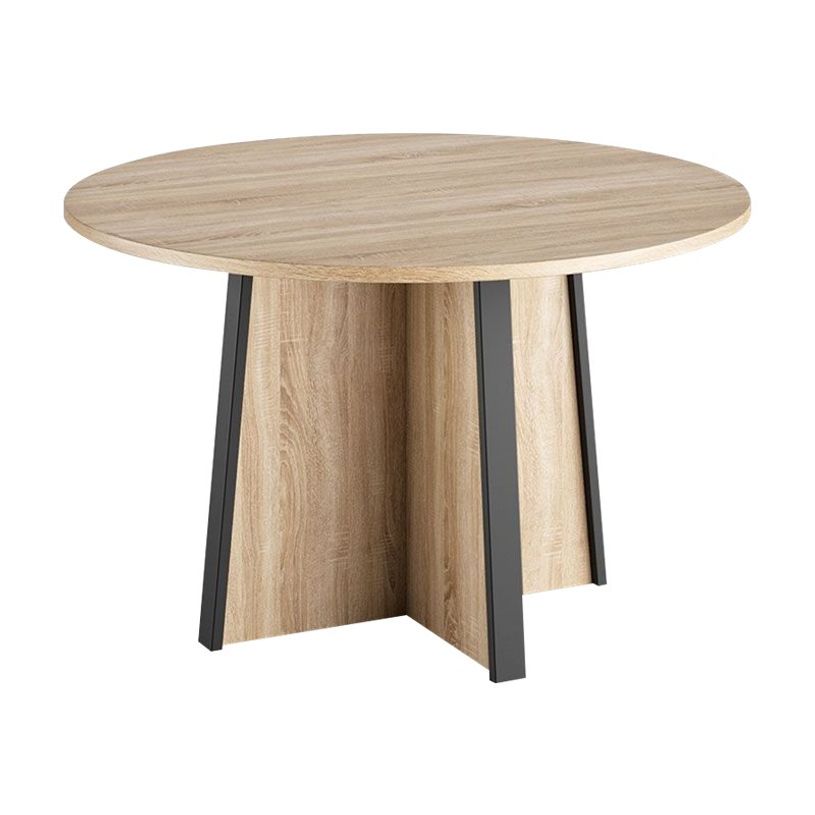 3483600874405-Table de réunion ronde MAMBO - Chêne Sonoma/noir-P_79433385_1-0