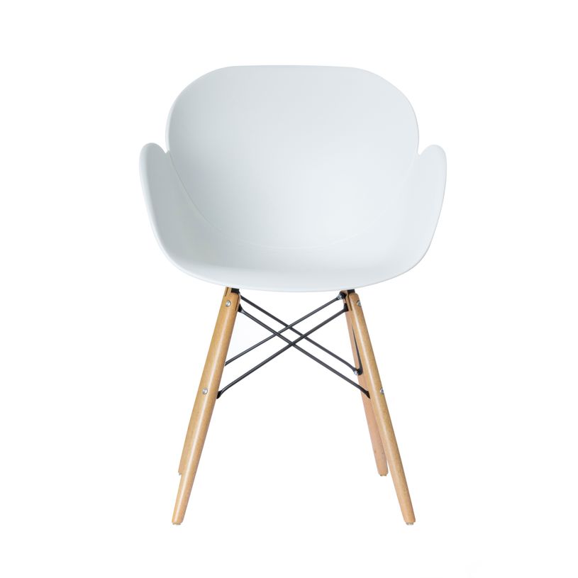 3660141230161-Chaise KIWOOD - avec accoudoirs - Pied bois hêtre - blanc - pack de 2-P_79433402_1-0