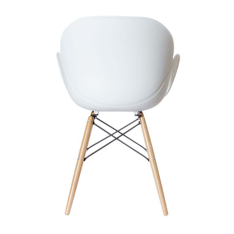 3660141230161-Chaise KIWOOD - avec accoudoirs - Pied bois hêtre - blanc - pack de 2-P_79433402_3-2