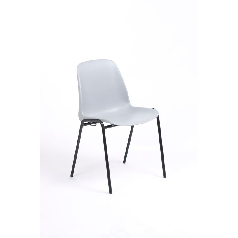 3701338800498-Chaise CHARLOTTE - pieds noirs avec accroches - coque M1 (non feu) - gris clair-P_79433420_1-0