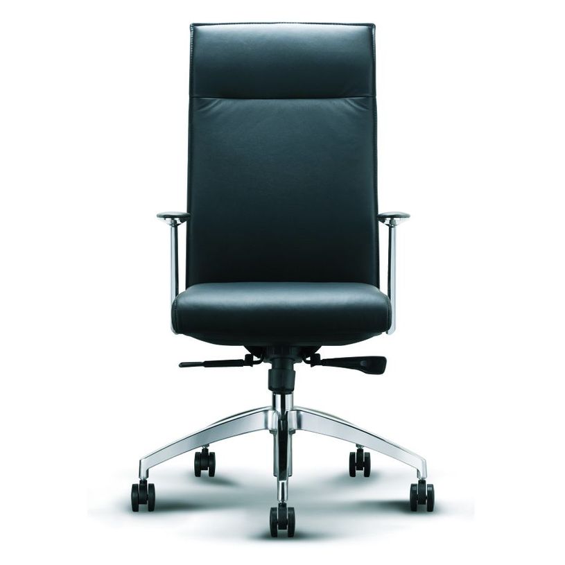 3700339877812-Fauteuil de bureau WILSON - accoudoirs fixes - appui-tête intégré - cuir noir-P_79433444_2-1