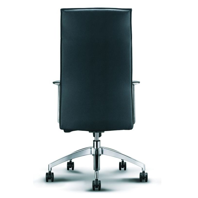 3700339877812-Fauteuil de bureau WILSON - accoudoirs fixes - appui-tête intégré - cuir noir-P_79433444_3-2