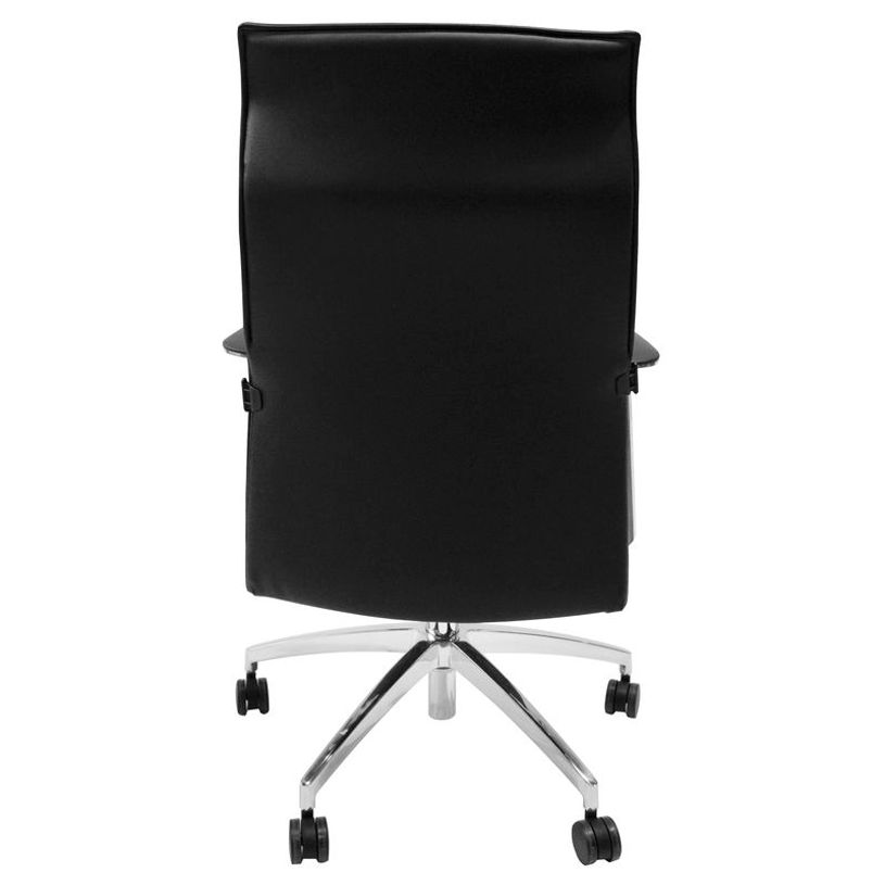 3700339877812-Fauteuil de bureau WILSON - accoudoirs fixes - appui-tête intégré - cuir noir-P_79433444_6-5