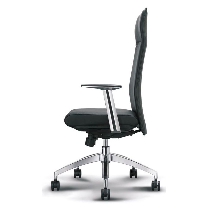 3700339877812-Fauteuil de bureau WILSON - accoudoirs fixes - appui-tête intégré - cuir noir-P_79433444_9-8