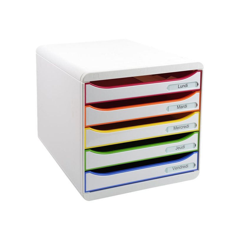9002493424098-Exacompta BigBox Plus - Module de classement 5 tiroirs - blanc/arlequin-P_79433612_1-0