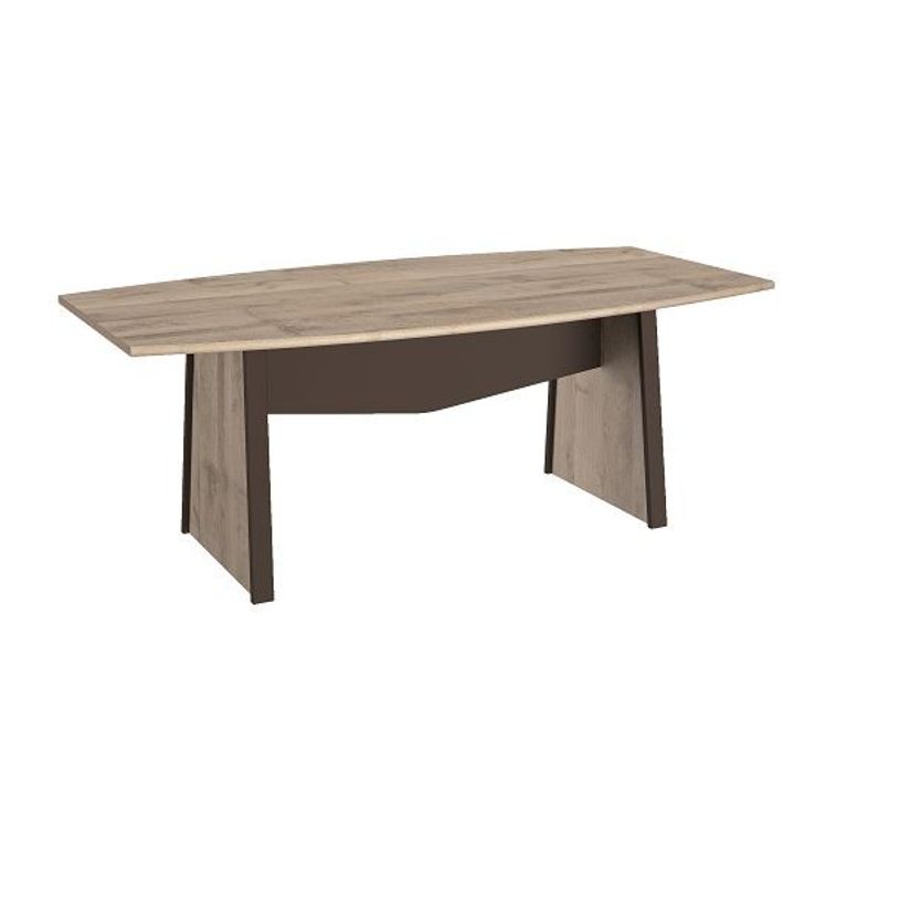 3483600874276-Table de réunion tonneau MAMBO - Chêne/chocolat-P_79433643_1-0