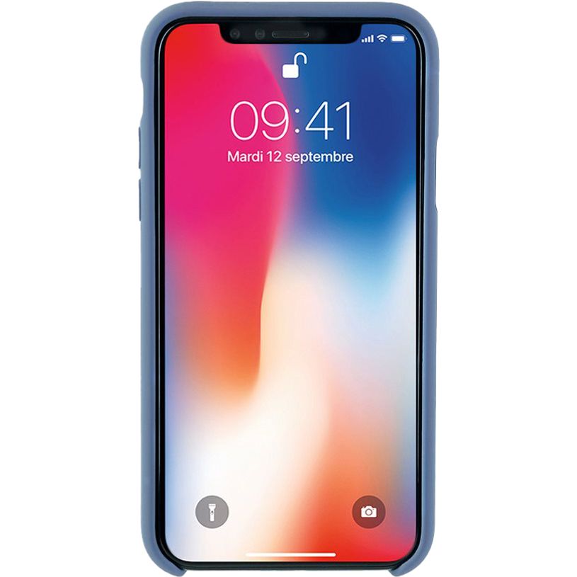 3571211378167-BigBen - Coque de protection pour iPhone X - finition soft touch bleu-P_79433669_1-0