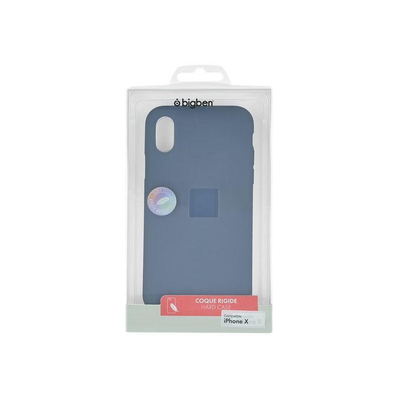 3571211378167-BigBen - Coque de protection pour iPhone X - finition soft touch bleu-P_79433669_3-2