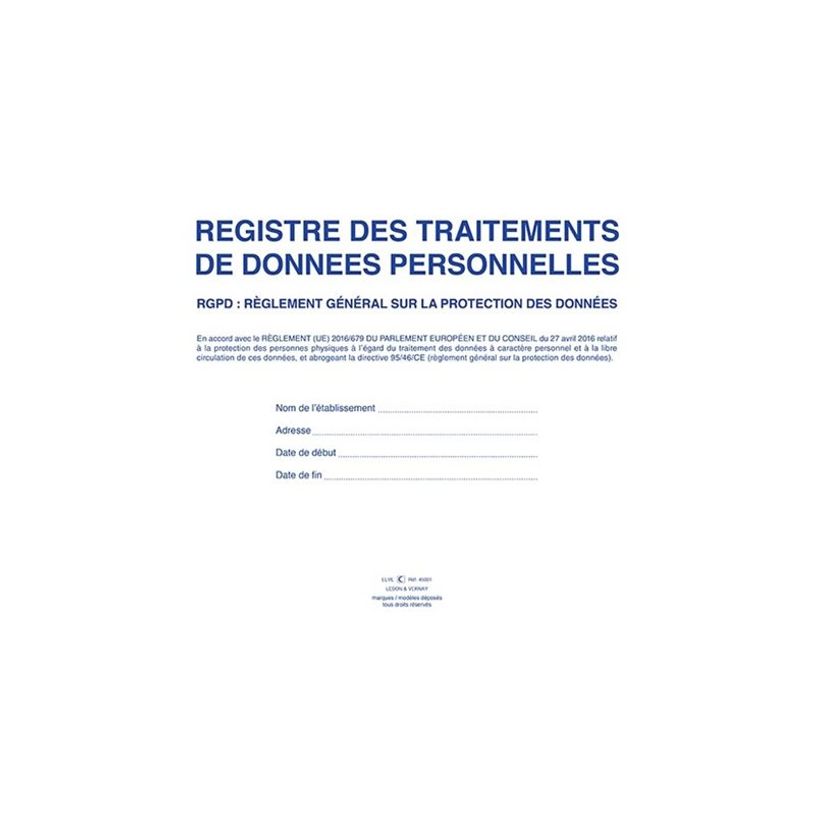 3416790450012-ELVE - Registre des traitements de données personnelles (RGPD) - A4 - 60 pages-P_79433701_1-0