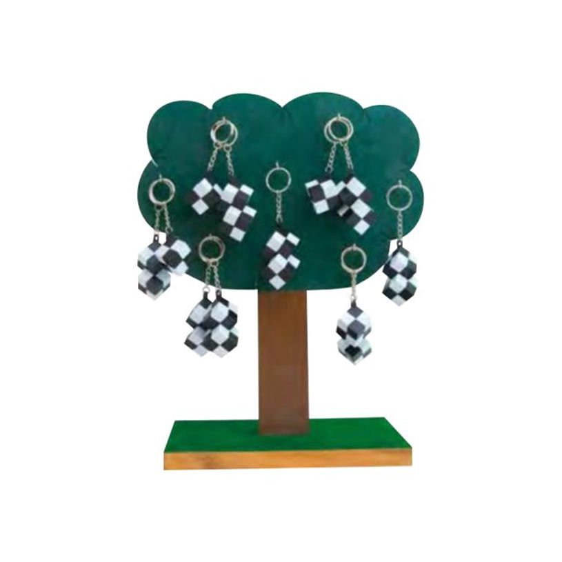 3760096462195-Riviera Games - Porte-clés Arbre En Bois - simple et double-P_79433777_1-0
