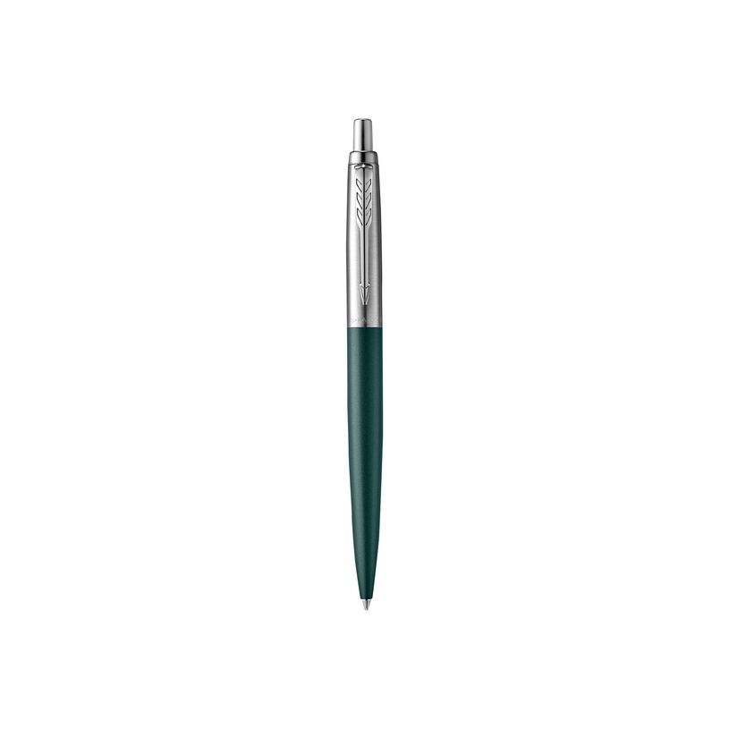 Stylo Bille Parker Jotter XL - Acier Inoxydable, Encre Bleue Pointe Moyenne - Format Généreux +7%, Coffret Cadeau