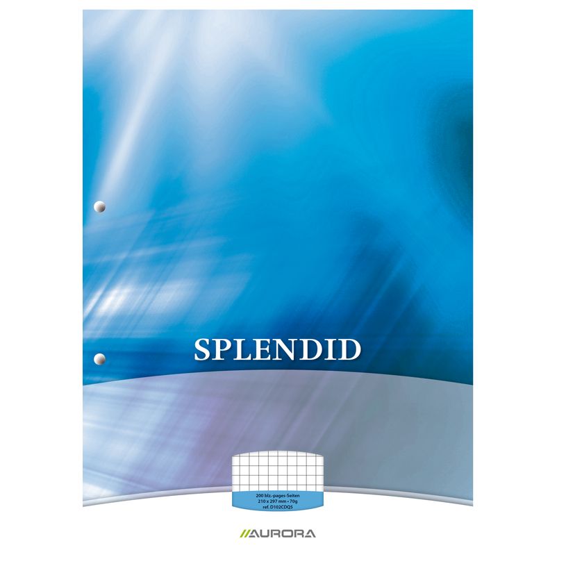 5411028070541-Splendid - Bloc de cours A4 - quadrillé 5x5 mm + marge - 200 pages - perforation 2 trous --P_79433856_1-0