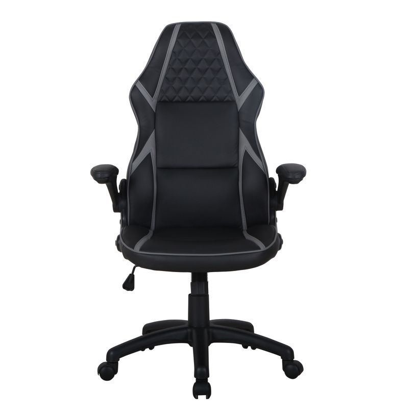 3700339883349-Fauteuil gamer RACER SPEED - accoudoirs rabattables - noir et gris-P_79433902_3-2