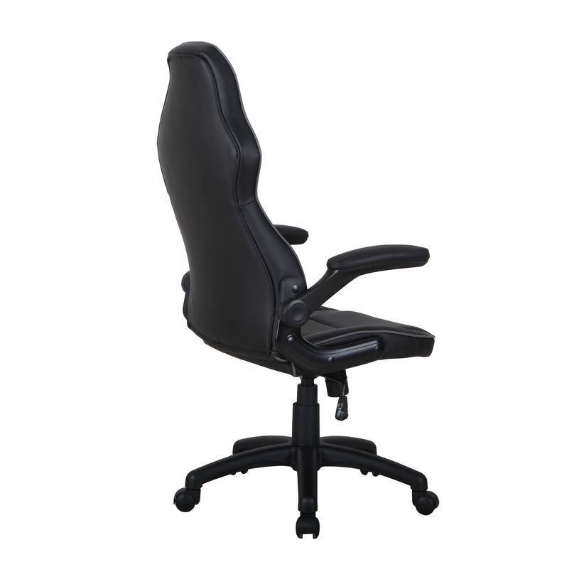 3700339883349-Fauteuil gamer RACER SPEED - accoudoirs rabattables - noir et gris-P_79433902_5-4