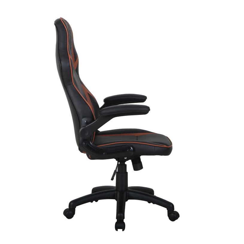 3700339883356-Fauteuil gamer RACER SPEED - accoudoirs rabattables - noir et camel-P_79433903_4-3