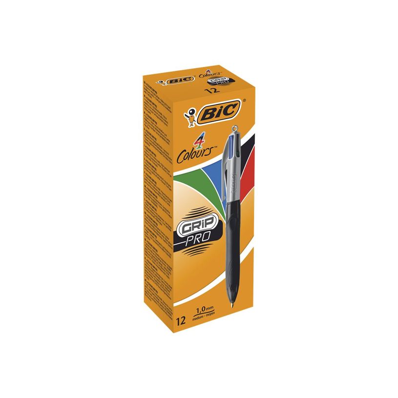 3086123249950-BIC 4 Couleurs Grip Pro - 12 Stylos à bille 4 couleurs-P_79433906_4-3
