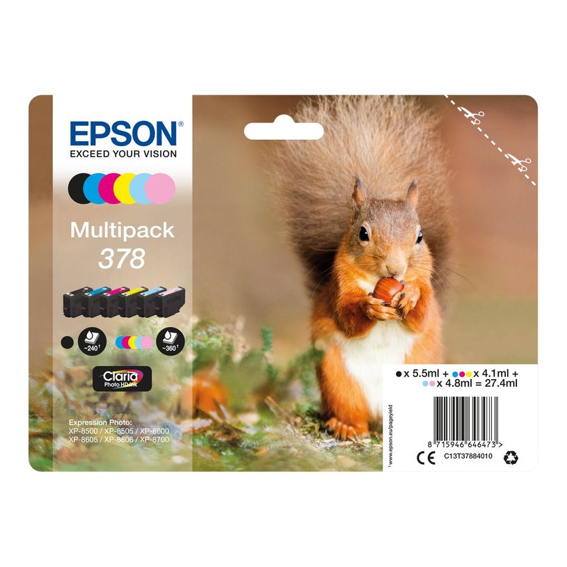 8715946646473-Epson 378 Ecureuil - pack de 6 - noir, jaune, cyan, magenta, magenta clair, cyan clair - ca-P_79434119_3-2