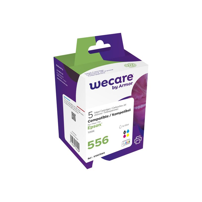 3112539746469-Cartouche compatible Epson T0556 Canard - pack de 5 - noir x2, cyan, magenta, jaune - Wecar-P_79434190_1-0
