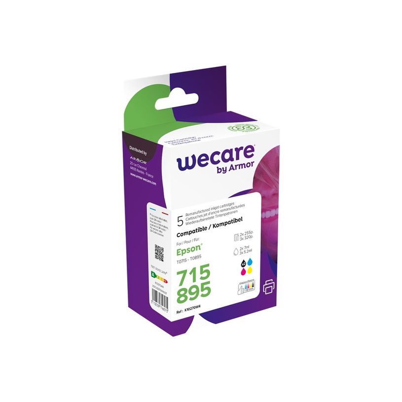 0000794342010-Cartouche compatible Epson T0715 Guépard - pack de 5 - noir x2, cyan, magenta, jaune - Wec-P_79434201_1-0
