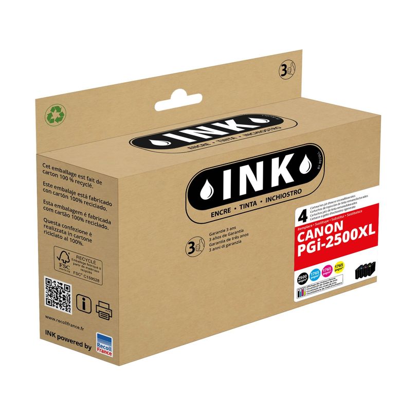 8720282009417-Cartouche compatible Canon PGI-2500XL - pack de 4 - noir, cyan, magenta, jaune - ink-P_79434209_1-0